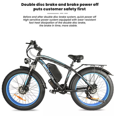 26 inch electric bike 2000W dual motor 48V20AH mountain bike MTB offroad E-bike